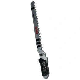 Пилка для лобзика T101AOF Bi-Metall (фигурный, чистый рез, шаг зуба 1.4 мм, толщина реза 1.5-16 мм) (для работ по дереву, фанере), 3 шт, общая длинна 76 мм TOOLAS 00000032