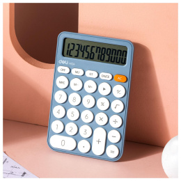 Калькулятор Deli EM124BLUE,  12-разрядный, синий