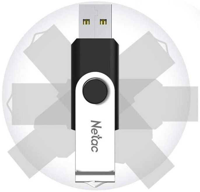 Флешка USB NETAC U505 8ГБ, USB2.0, черный и серебристый [nt03u505n-008g-20bk]