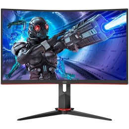 МОНИТОР 23.6" AOC C24G2AE Black-Red VA, изогнутый, 1920x1080, 165Hz, 1 ms, 178°/178°, 250 cd/m, 80M:1, +2xHDMI 1.4,DP C24G2AE/BK