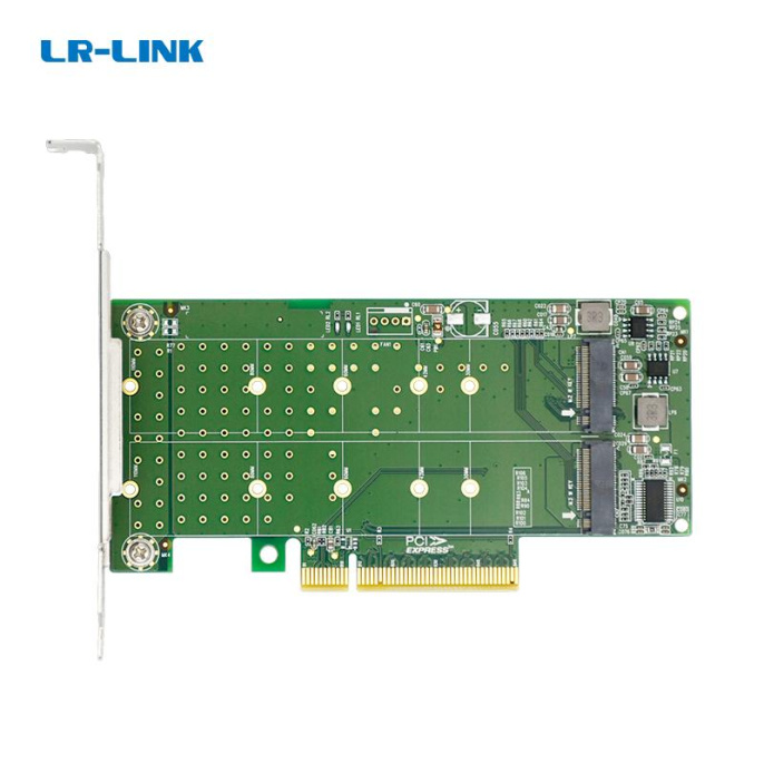 Адаптер Linkreal LRNV95N8 PCIe x8 to 2-Port M.2 NVMe Adapter {50} (300701)