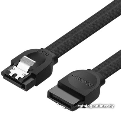 Кабель UGREEN US217 30796 SATA 3 Data Cable. Длина: 0,5 м. Цвет: черный