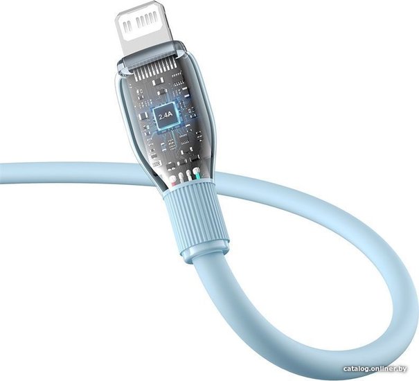 Кабель Baseus P10355701311-00 Pudding Series Fast Charging Cable Type-C to iP 20W 1.2m Galaxy Blue передача данных, питание устройств, скорость передачи: 480Mbps, материал: TPE
