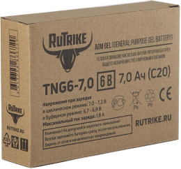 Аккумуляторная батарея RUTRIKE TNG6-7,0 для ИБП,  6В,  7Ач [23981]
