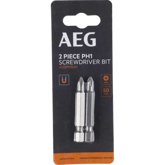 Биты 2 шт, РН1, 50 мм AEG ASDPH1502 4932479524