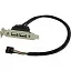 ORIENT C026, Планка портов в корпус 2xUSB 2.0, Low Profile, длина кабеля 30см, oem (30826)