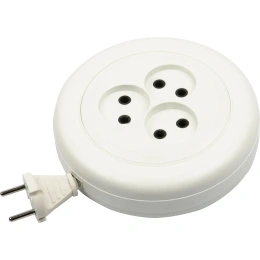Бытовой удлинитель-рулетка Uniel YX6-103 /UCK-3N/2x0,75/03M/R WHITE UL-00009854