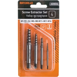 Набор экстракторов М3-М14 АвтоDело, 4 шт блистер 40604 11684