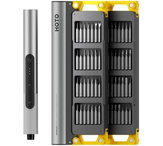 Аккумуляторная отвёртка с набором бит HOTO SNAPBLOQ™ S-A01 Electric Precision Screwdriver Master Set 56-Piece QWLSA002 HFE0025GL