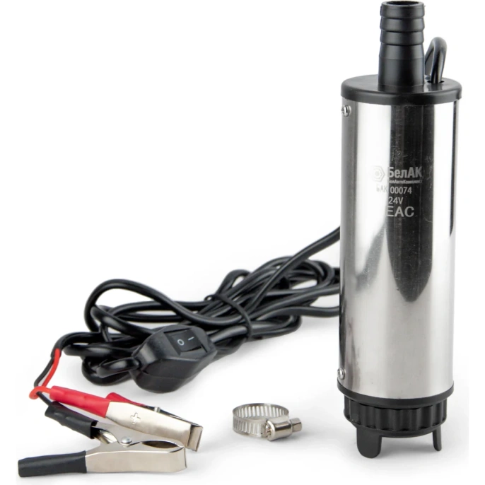 Погружной насос перекачки топлива 24V, D50, съёмный фильтр БелАК БAK.00074