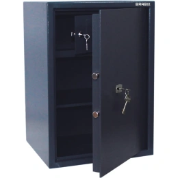 Сейф BRABIX КМ-620Т 620х430х375 мм, 35кг, ключевой замок, полка, трейзер, крепление к стене 291167