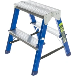 Стальная двусторонняя стремянка СИБРТЕХ 2 ступени 97932