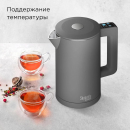 Электрочайник Redmond SkyKettle KM231S Белый умный, 2200 Вт, объем 1.7 л, терморегулятор, 5 температурных режимов, WI-FI, длина кабеля: 0.65 м, материал корпуса: нержавеющая сталь, пластик