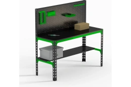 Стол металлический Metalex MMPRIA751050 750x1000x500 + перфопанель с комплектом аксессуаров