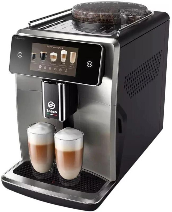 Кофемашина автоматическая Saeco SM8785/00,  15Бар,  с автоматическим капучинатором,  серебристый