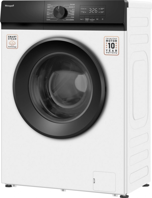 Стиральная машина Weissgauff WM 39107 Inverter Steam класс: A++ загр.фронтальная макс.:7кг белый инвертор (439783)