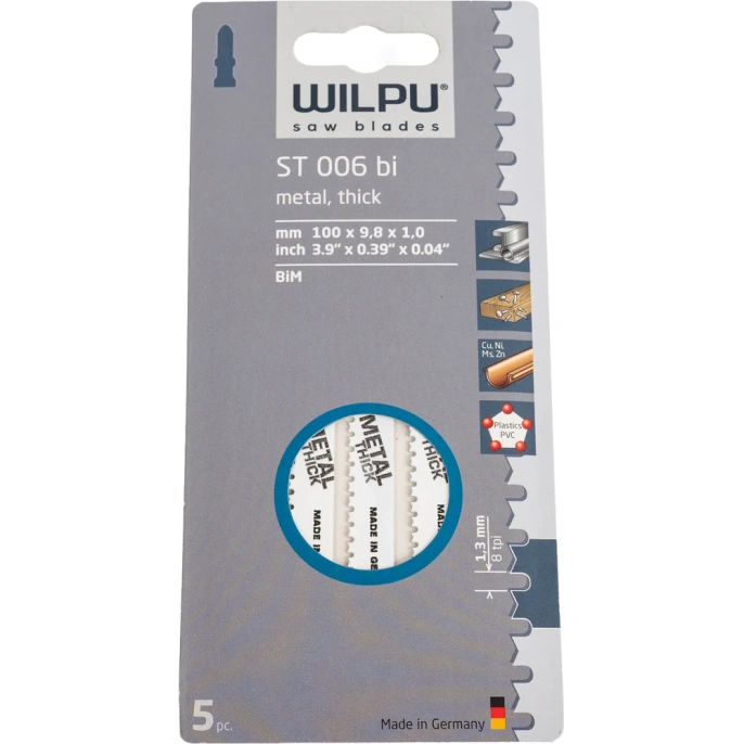 Пилка по металлу ST 006 bi 5 шт. WILPU 280000005
