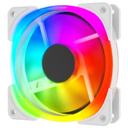 Powercase CM21-12W ARGB White 120x120x25mm PWM, 100шт./кор, 4pin +ARGB Sync, 800-1500±10% об/мин Bulk