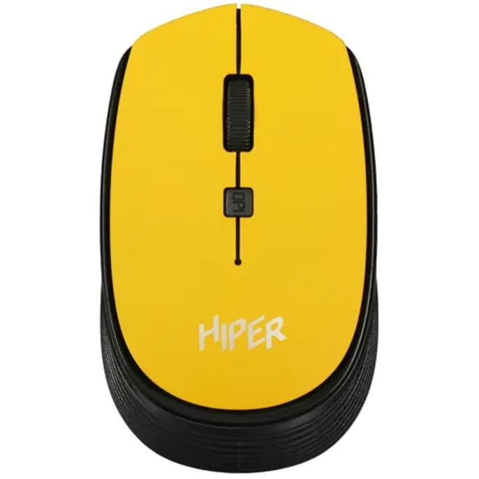 Мышь HIPER беспроводная HOMW-085 {1600dpi, желтый, USB, 4кнп}