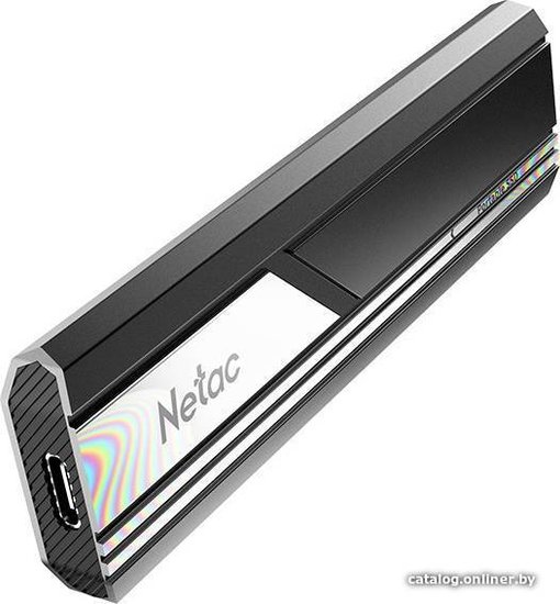 Внешний накопитель Netac ZX10 500GB NT01ZX10-500G-32BK SSD, USB 3.2 Gen2 10 Гбит/с , металл, цвет черный