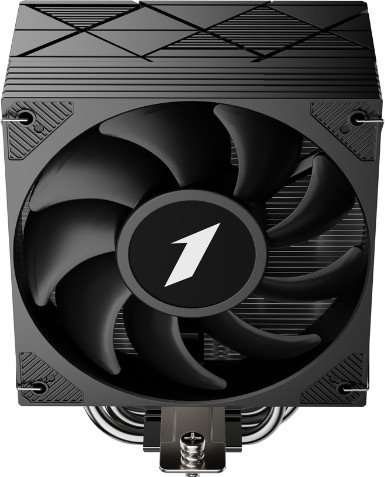 Кулер 1stPlayer CY12 Черный CY12-BK Intel LGA1851/1700/1200/115x, AMD AM5/AM4, крепление на винтах, 4 тепловые трубки 6мм , размер вентилятора: 120x120x25мм, гидравлический подшипник, 1900об/мин, 57.56CFM, 38.21dB A