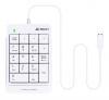 Числовой блок A4TECH Fstyler FK13P, проводная, USB, мембранная, белый [fk13p white]