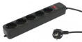 Сетевой фильтр PC Pet AP01006-1.8-B 1.8м 5 розеток черный пакет ПЭ