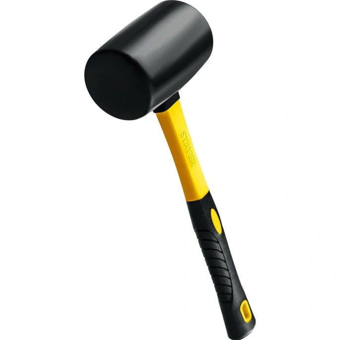 Чёрная резиновая киянка STAYER 450 г 2054-65