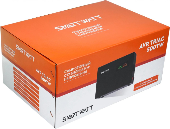 Стабилизатор напряжения Smartwatt AVR Triac 500TW 500ВА черный 4512020380004