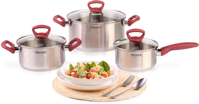 Кастрюля 4.8л Rondell Heidi RDS-1114,  нержавеющая сталь, с крышкой