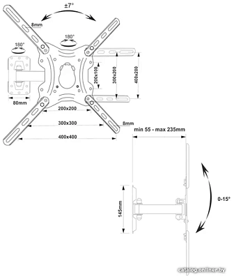 Кронштейн Electric Light КБ-01-85 (черный)