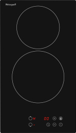 Электрическая варочная поверхность WEISSGAUFF HV 32 BA, конфорок: 2 шт.,  стеклокерамика,  независимая, черный