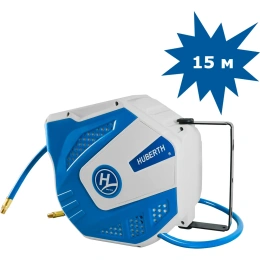 Шланг полиуретановый армированный (10х14 мм; 15 м; 1/4") на самоскручивающейся катушке Huberth RP211015