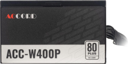 Блок питания Accord ACC-W400P,  400Вт,  80 PLUS WHITE,  120мм, черный, retail