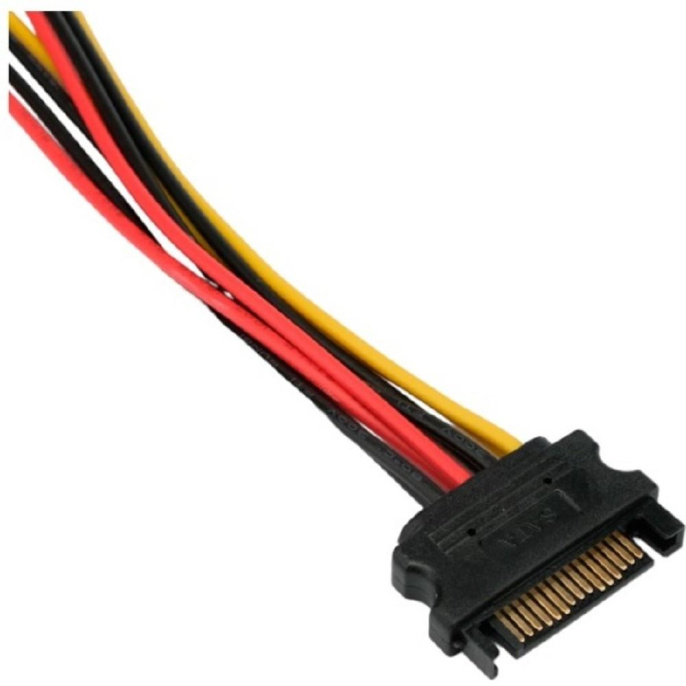 Cablexpert Кабель-разветвитель питания SATA Sata 15pin M / 2xMolex 4pin F , медь, 20см, пакет CC-SATA-2MOLEX-20CM