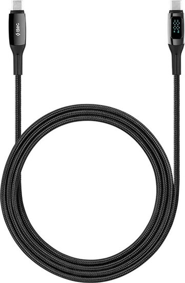 Кабель зарядный и дата TTEC AlumiCable LCD USB-C – USB-C 100W PD/QC Fast Charging&Data Cable. Длина: 150 см. Цвет: черный (2DK57S)