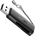 Картридер UGREEN CM264-60722 USB 3.0 M to TF/SD, Поддержка одновременного использования карт памяти, измереная поддержка 512 ГБ, теоретическая поддержка 2 ТБ, скорость передачи данных с карты памяти: ≈ 95 МБ/с, корпус из АБС-пластика, Black