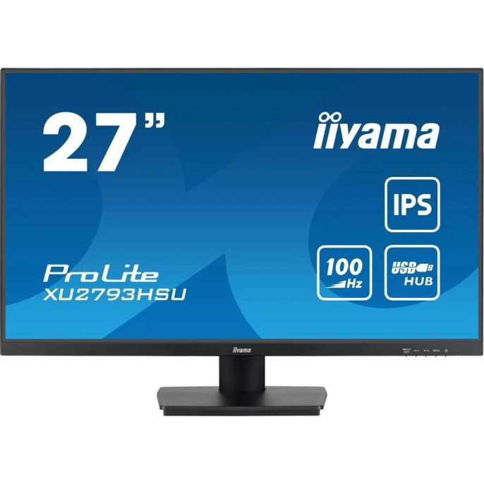 27" Монитор Iiyama ProLite XU2793HSU-B6, 1920x1080, IPS, 100Гц, 1хHDMI, 1хDP, черный