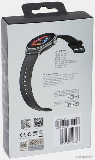 Смарт-часы QCY GT S8 Dark Gray WA23S8A Чип: Jieli AC7012A6. Bluetooth 5.2. Размер ремешка:120.5х22мм длинный ,80.5х22мм короткий