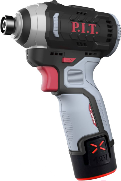 Винтоверт P.I.T. PSD12K-120A/2 аккумуляторный, 12В, 120Нм, 3ск, HEX 1/4", 2х2Ач, ЗУ,кейс