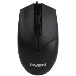 Мышь Sven RX-30 Black (SV-018214) (полноразмерная мышь для ПК, проводная USB, сенсор оптический 1000 dpi, 3 кнопки, колесо с нажатием)