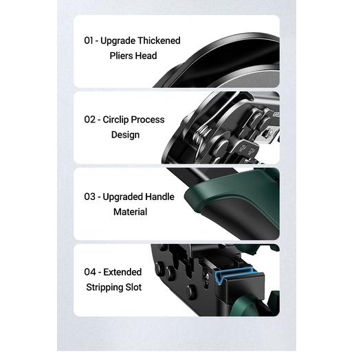Обжимные клещи UGREEN NW136 (70683) Crimping Tool. Цвет: черно-зеленый