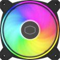 Вентилятор Cooler Master MasterFan MF120 Halo2 120мм, 4-pin, 2050об/мин, 27 дБ, ARGB, черный, Ret [mfl-b2dn-21np2-r2]