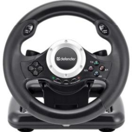Игровой руль Defender Turbo Pro PC/PS3/PS4/Xbox,10кнопок 64291