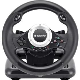 Игровой руль Defender Turbo Pro PC/PS3/PS4/Xbox,10кнопок 64291
