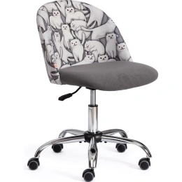 Кресло Tetchair melody ткань/флок, серый cats/29 19026