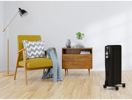 Масляный радиатор Ballu Classic Black BOH/CL-07BRN, с терморегулятором, 1500Вт, 7 секций, 3 режима, черный