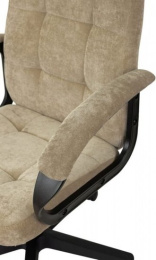 Кресло руководителя Бюрократ CH 002 Fabric песочный Light-21 крестов. пластик