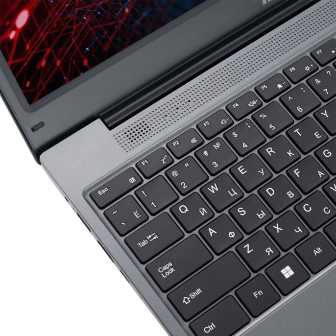Ноутбук IRU Tactio 14RLH Ryzen 5 Pro 5675U 8Gb SSD256Gb AMD Radeon Graphics 14" IPS FHD (1920x1080) FreeDOS grey WiFi BT Cam 4000mAh (2058867)