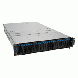 Сервер ASUS RS720A-E12-RS24U 2U, 2x AMD SP5 up to 400w , 24x DDR5 4800 , 24x 2,5 16NVMe + 8NVMe/SATA/SAS* , 2xM.2 slot 2280, 6x PCIe Gen5 x8 or 3x PCIe Gen5 x16, up to 3 dual-slot GPUs, 2x10Gbe RJ45, 2x2600W 90SF02E1-M00MZ0